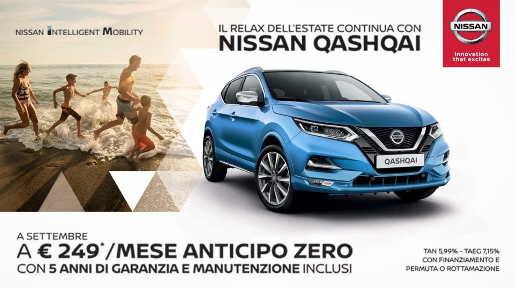 Il relax dell'estate continua con Nissan Qashqai