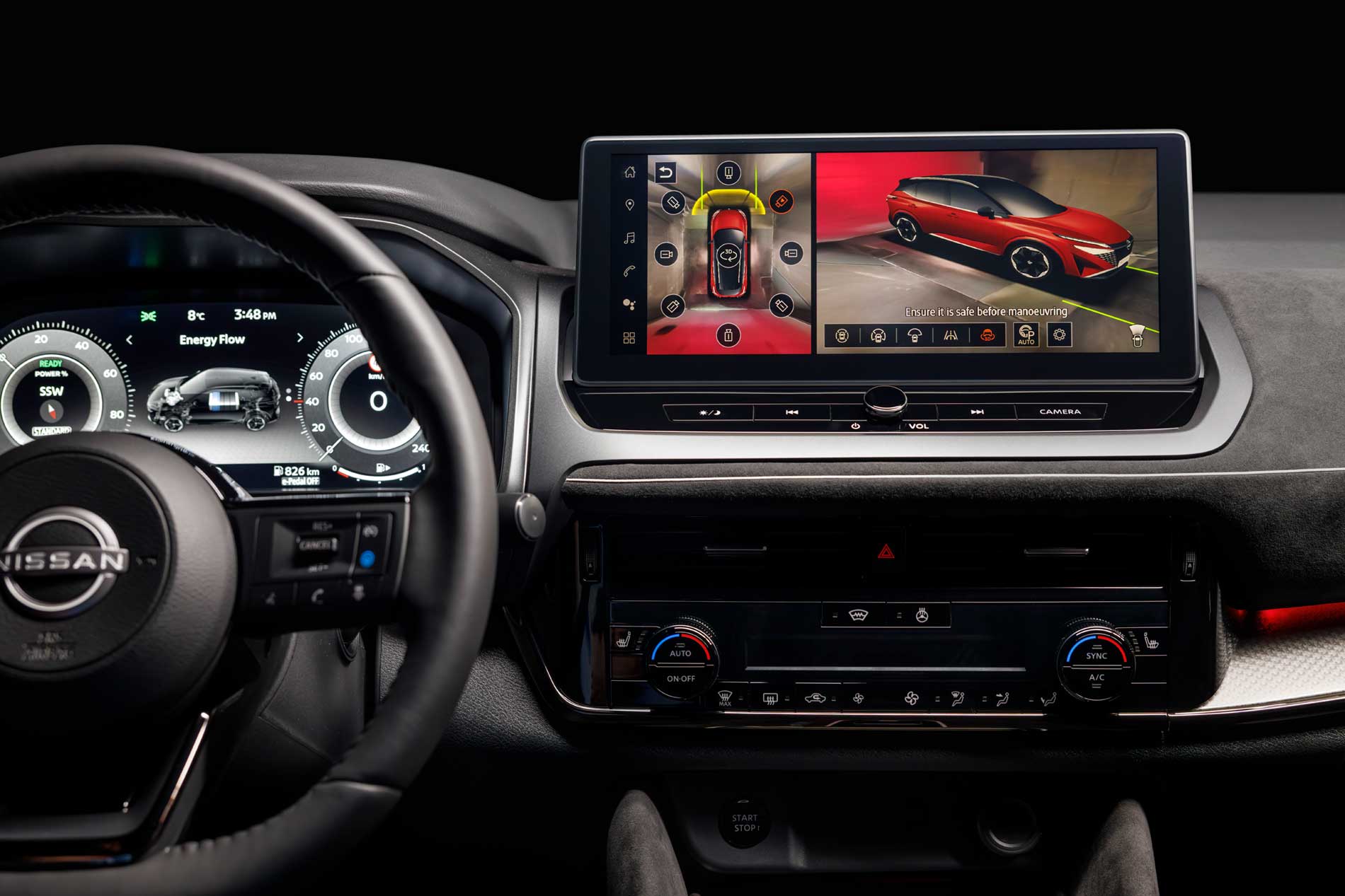 Sistema di assistenza al parcheggio del nuovo Nissan Qashqai 2024