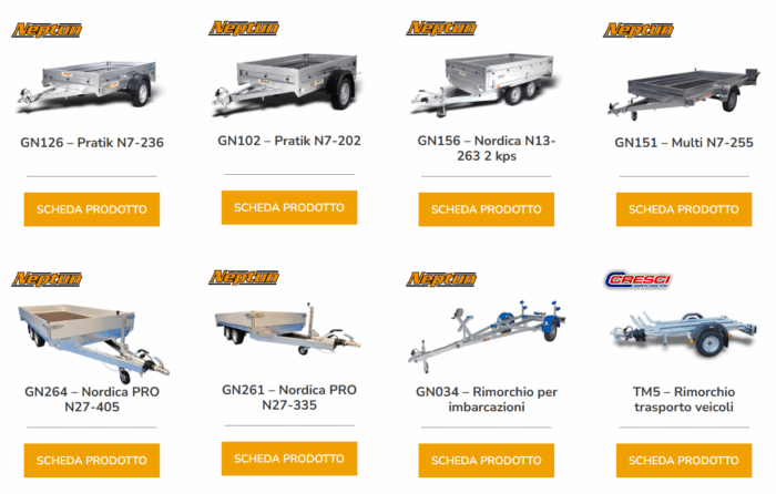 Sito web tecnostilerimorchi catalogo